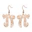 Fashion Rose Gold Style Four Stainless Steel Geometric Earrings