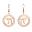 Fashion Rose Gold Style Four Stainless Steel Geometric Earrings