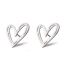 Fashion Gold Stainless Steel Hollow Love Earrings