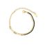 Fashion Gold Stainless Steel Gold Plated Patchwork Beaded Double Layer Bracelet