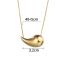 Fashion Golden Water Drop Necklace Stainless Steel Drop Necklace