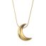 Fashion Crescent Moon Necklace Stainless Steel Meniscus Necklace