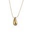 Fashion Golden Water Drop Necklace N2093-shu Stainless Steel Drop Necklace