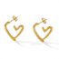 Fashion Gold Heart Hollow Earrings