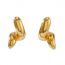 Fashion Gold Stainless Steel Line Earrings
