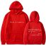 Fashion Rose Red 1 Polyester Printed Hooded Sweatshirt