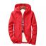Fashion Sapphire Polyester Zip Hooded Jacket
