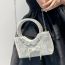 Fashion Silver Rhinestone Large Capacity Handbag