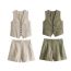 Fashion Off White Blended High-waisted Shorts