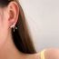 Fashion Double Bow Earrings Metal Diamond Bow Stud Earrings