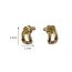 Fashion Gold Metal Double Layer Knotted Earrings