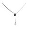 Fashion Pull-out Stainless Steel Necklace Stainless Steel Black Onyx Necklace