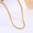 Fashion Gold Stainless Steel Love Chain Necklace