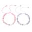 Fashion Love Adjustable Forever&alwags Bracelet White And Black Pair Geometric Beaded Love Bracelet
