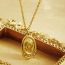 Fashion Gold Necklace Stainless Steel Diamond Head Necklace