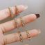 Fashion Size 6 Open Ring Copper And Diamond Geometric Open Ring