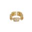 Fashion No. 1 Open Ring Copper Set With Diamond Oil Dripping Letters Open Ring