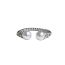 Fashion No. 5 Open Ring Pearl And Diamond Irregular Open Ring