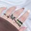 Fashion Size 8 Open Ring Copper And Diamond Geometric Open Ring