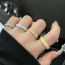 Fashion Wide Gold Color Brushed Open Ring