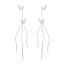 Fashion 19# Copper Inlaid Zirconium Geometric Flower Stud Earrings