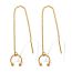 Fashion Gold Titanium Steel Chain Ear Bone Clip Earrings