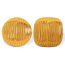 Fashion Round Stainless Steel Striped Embossed Texture Stud Earrings