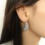 Fashion Silver Titanium Steel C-shaped Hammered Earrings