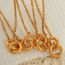Fashion Gold Titanium Steel Hoop Necklace