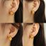 Fashion Glossy Gold Earrings Titanium Steel Drop-shaped Earrings