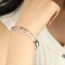 Fashion Silver Bracelet Titanium Steel Diamond Round Bracelet