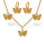 Fashion Gold Necklace Titanium Steel Diamond Butterfly Necklace