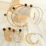 Fashion Adjustable Tiger Eye Stone Silver Collar Stainless Steel Bamboo Open Collar