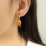 Fashion Gold Titanium Steel Geometric Gesture Earrings