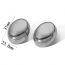 Fashion Silver Titanium Steel Oval Earrings