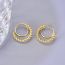Fashion Gold Titanium Steel Twist Spiral Earrings