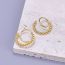 Fashion Gold Titanium Steel Twist Spiral Earrings