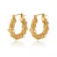 Fashion Gold Titanium Steel Diamond Pearl Earrings