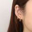 Fashion Gold Titanium Steel Diamond Irregular Stud Earrings