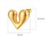 Fashion Gold Titanium Steel Love Earrings