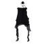 Fashion Black Knitted Lace One-shoulder Skirt