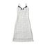 Fashion White Polka Dot Print Suspender Long Skirt
