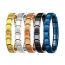 Fashion Rainbow Gold (fine Quality) H002-10 Titanium Steel Square Spliced Module Bracelet