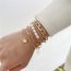 Fashion Gold Imitation Pearl Chain Stacked Bracelet
