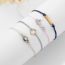 Fashion Color Alloy Geometric Cord Bracelet Set