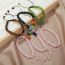 Fashion Rose Quartz Black Matte Geometric Natural Stone Beaded Magnetic Love Bracelet Set