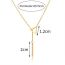 Fashion Gold Stainless Steel Triangle Y-shaped Necklace