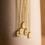 Fashion B Gold-plated Copper 26-letter Square Necklace