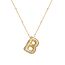 Fashion Q Gold Plated Copper 26 Letter Necklace