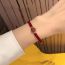 Fashion Red Geometric Ball Bead Cord Braided Bracelet